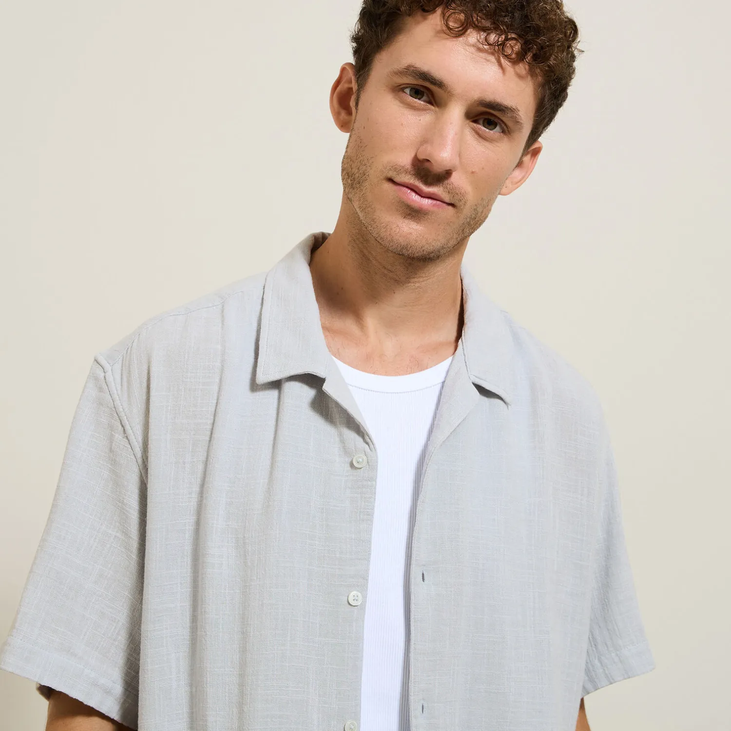 Jules Chemisette en gaze de coton texturée- Chemise