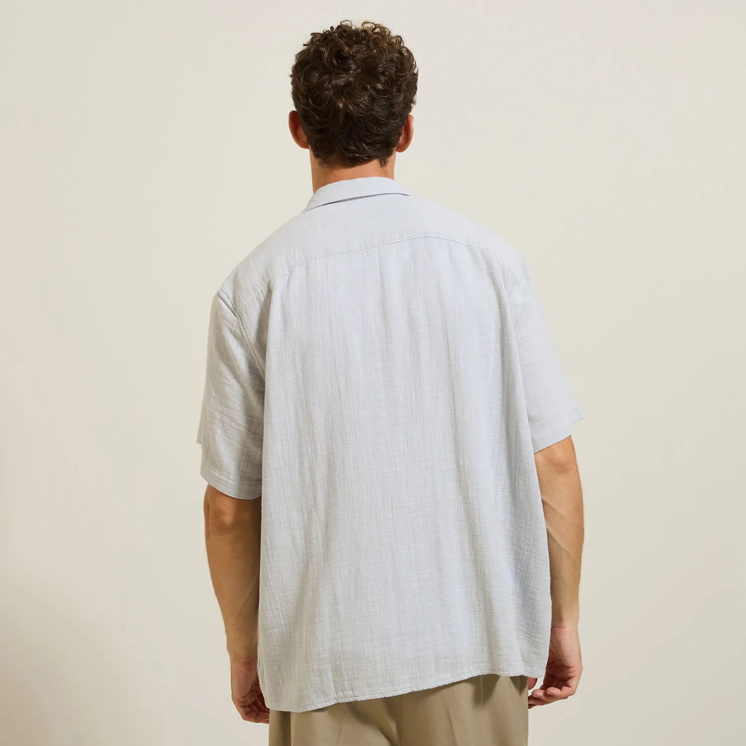 Jules Chemisette en gaze de coton texturée- Chemise