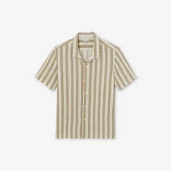 Jules Chemisette en gaze de coton rayée- Chemise