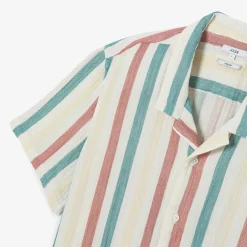 Jules Chemisette en gaze de coton rayée- Chemise