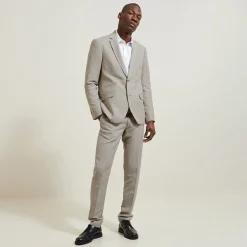 Jules Costume 3 pièces slim contenant du lin - Beige- Collection Mariage|Ensemble De Costume