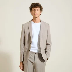 Jules Costume 2 pièces slim twill - Beige- Ensemble De Costume