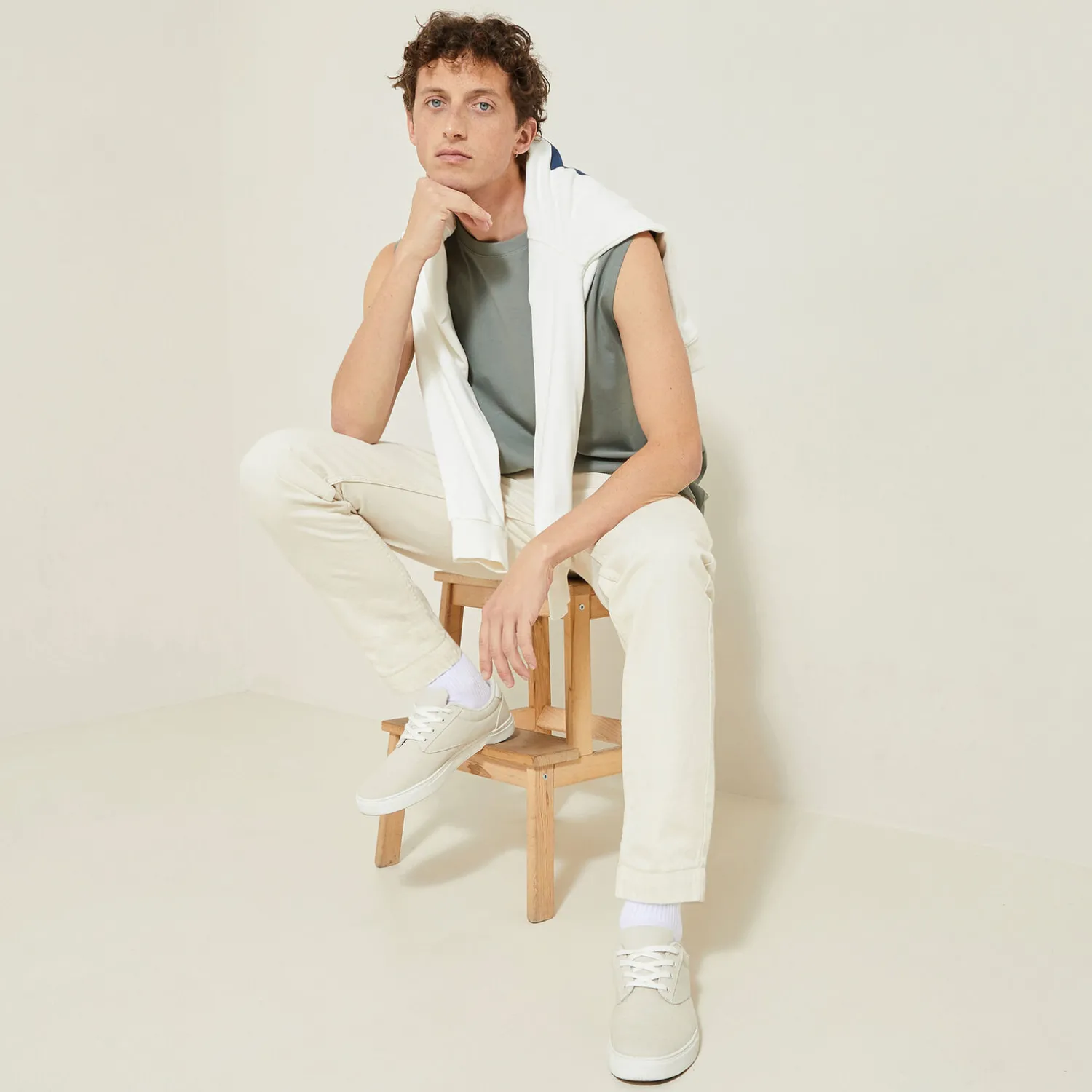 Jules Débardeur uni en coton- T-shirt