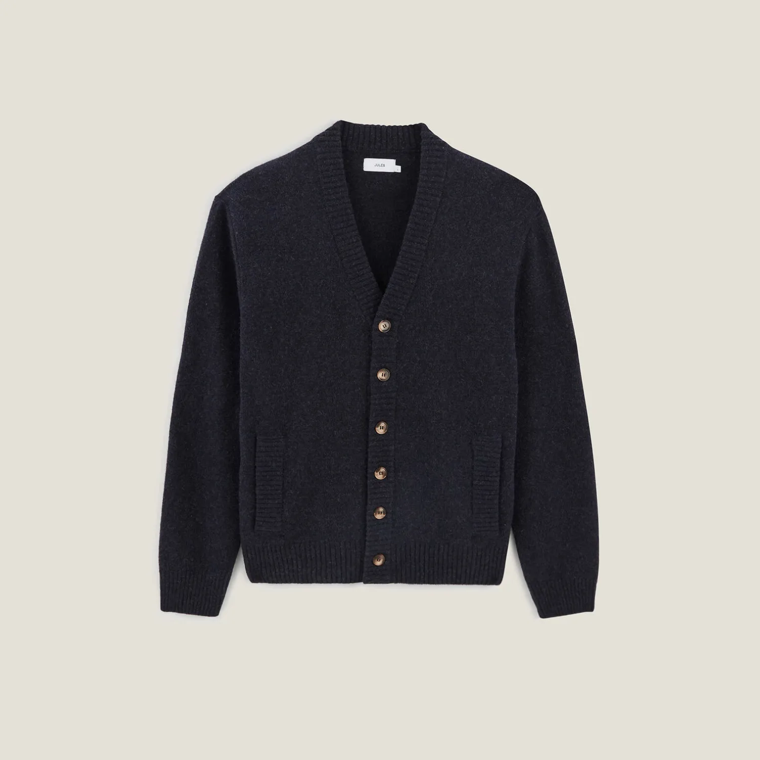 Jules Gilet cardigan boutonné en côte- Gilet|Pull