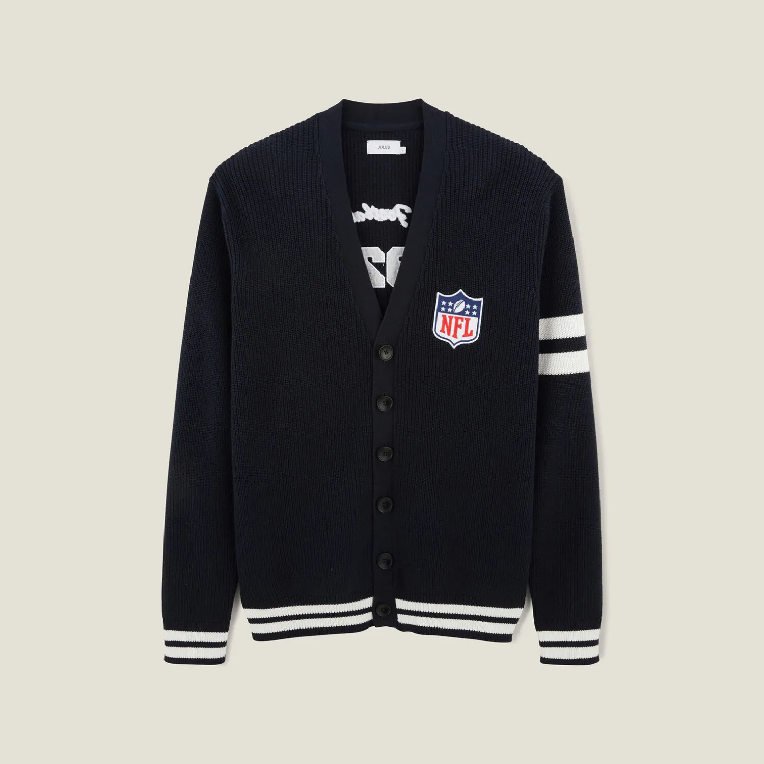 Jules Gilet cardigan boutonné licence NFL- Gilet