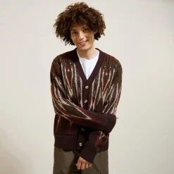 Jules Gilet cardigan jacquard- Gilet|Pull