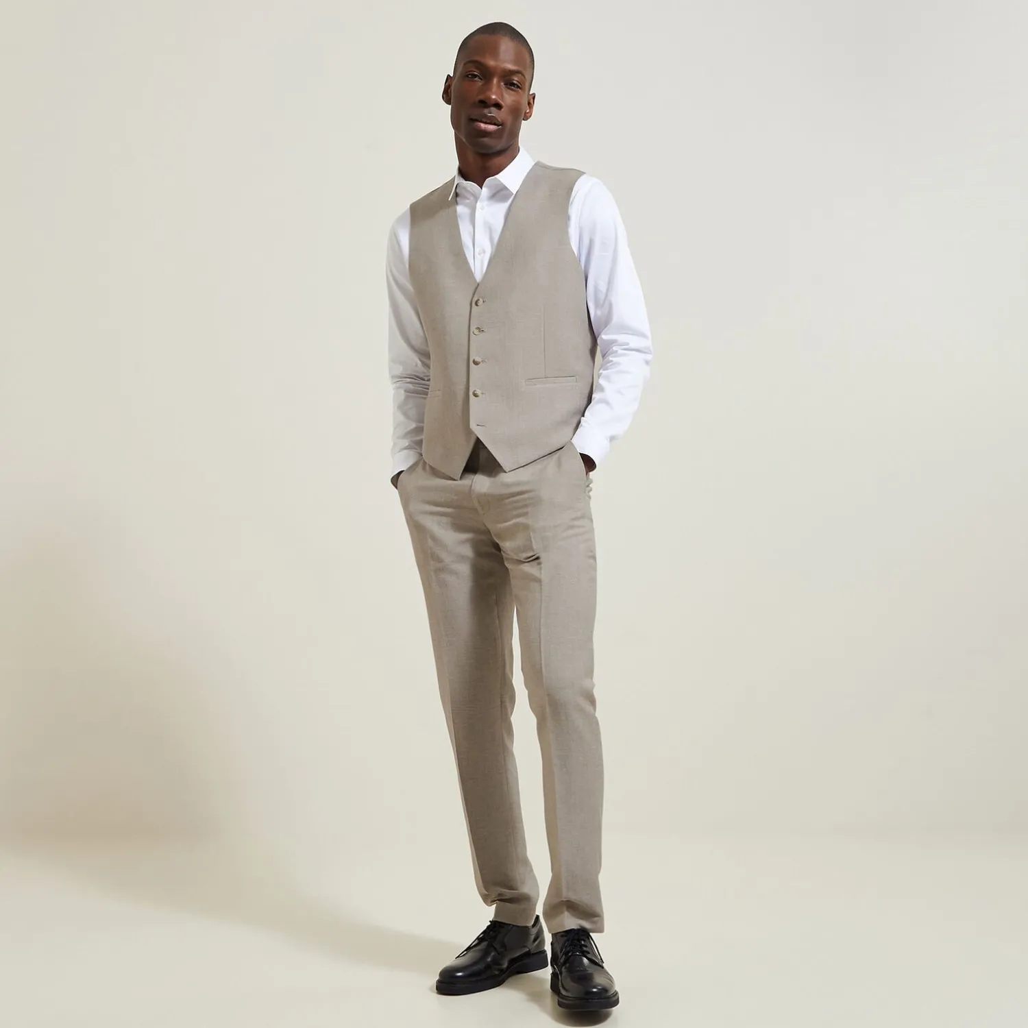 Jules Gilet de costume contenant du lin slim- Collection Mariage|Costume Lin