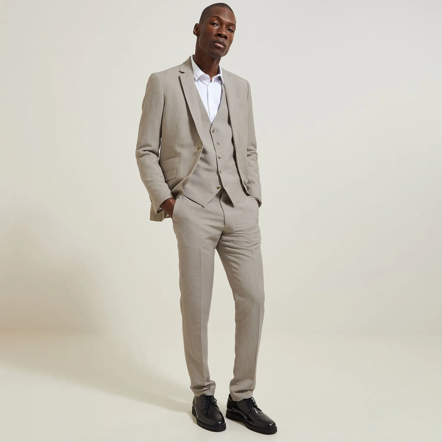 Jules Gilet de costume contenant du lin slim- Collection Mariage|Costume Lin