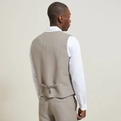 Jules Gilet de costume contenant du lin slim- Collection Mariage|Costume Lin