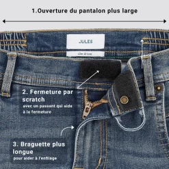 Jules Jean slim pour personne à mobilité réduite- Pantalon Chino|Pantalon
