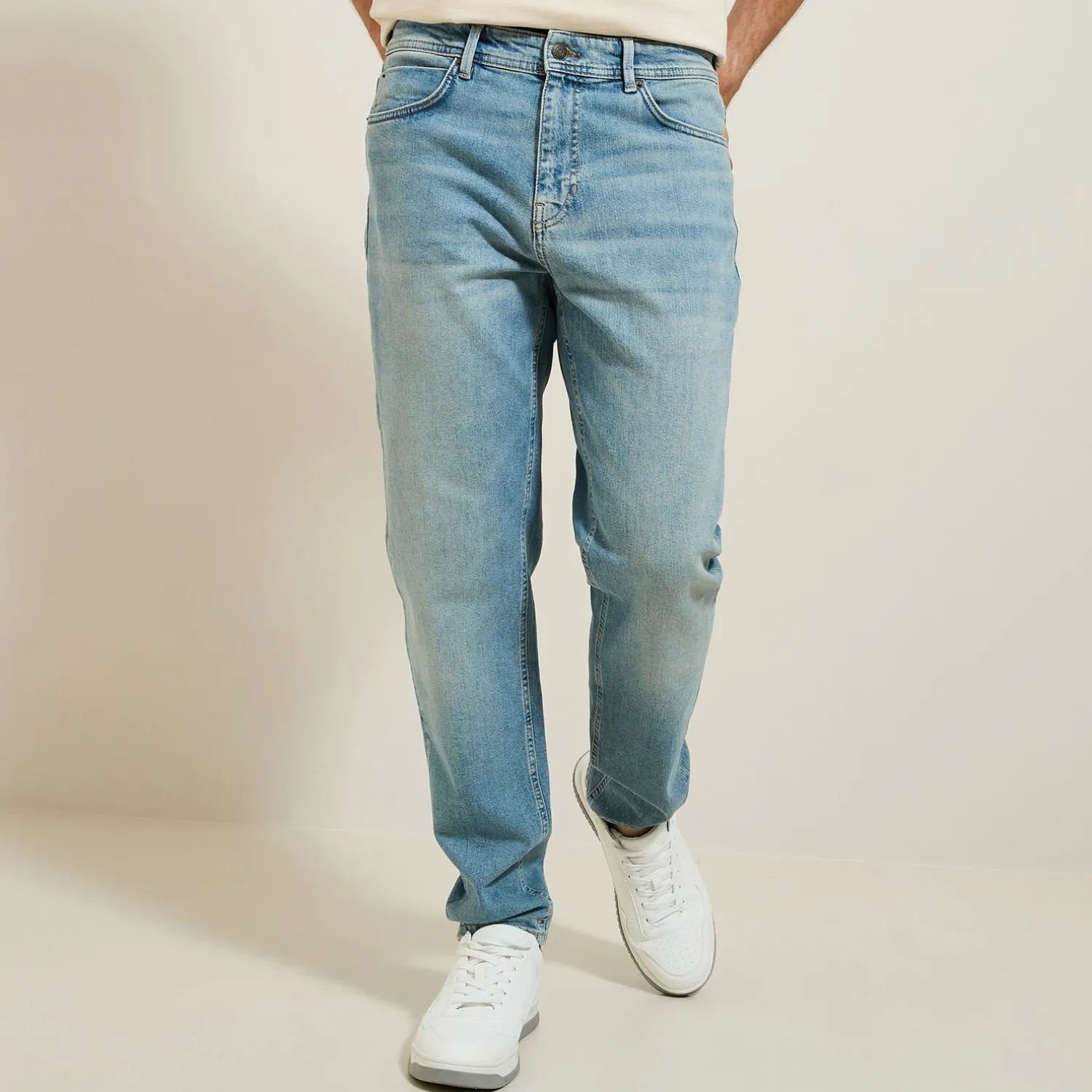 Jules Jean tapered délavé- Jeans Tapered|Jeans