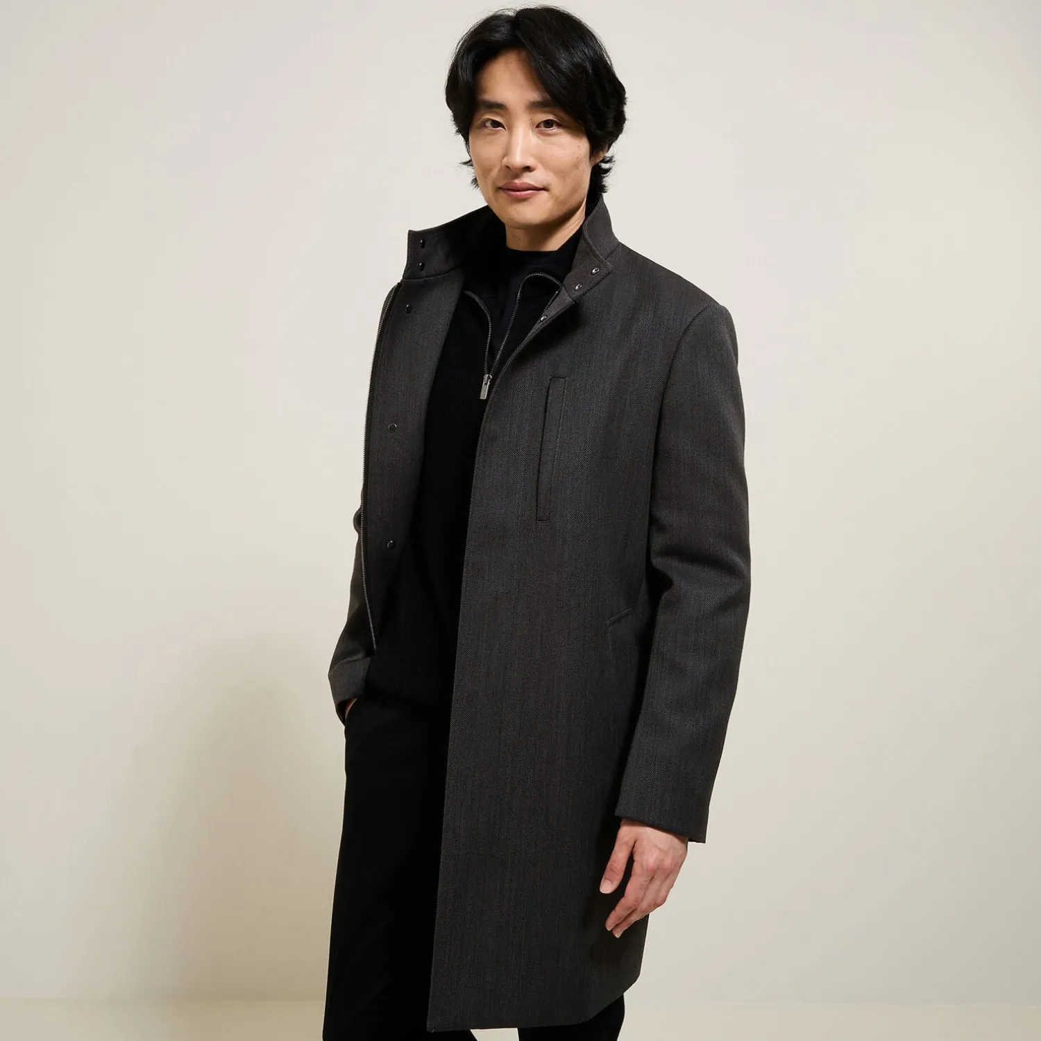 Jules Manteau hiver long col montant- Manteau & Blouson