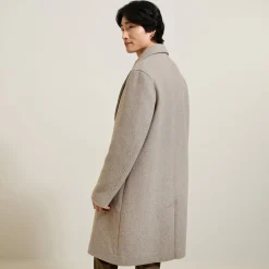 Jules Manteau long chevron col tailleur- Manteau & Blouson