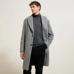 Jules Manteau long chevron col tailleur- Manteau & Blouson