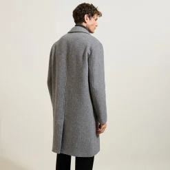 Jules Manteau long chevron col tailleur- Manteau & Blouson