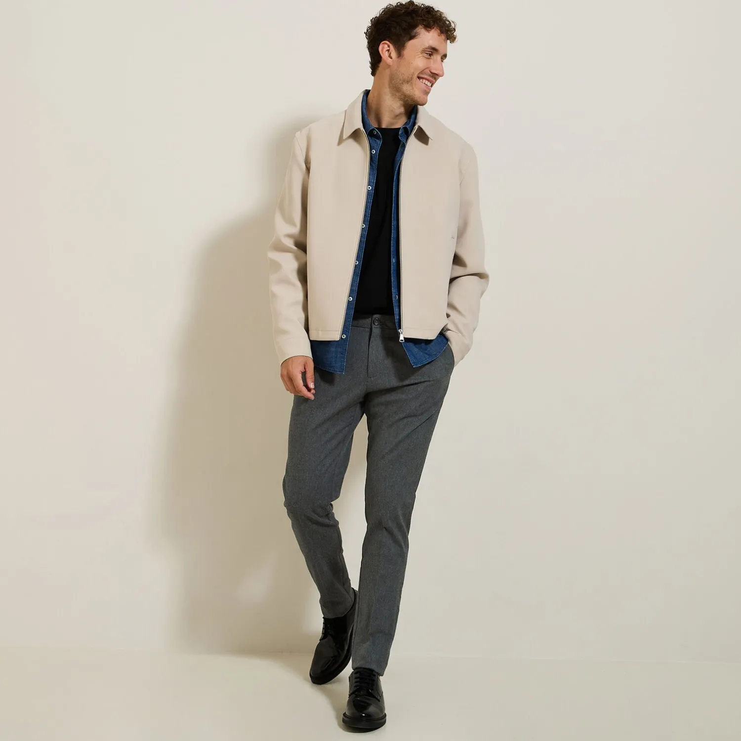 Jules Pantalon chino à plis flanelle- Pantalon Chino|Pantalon