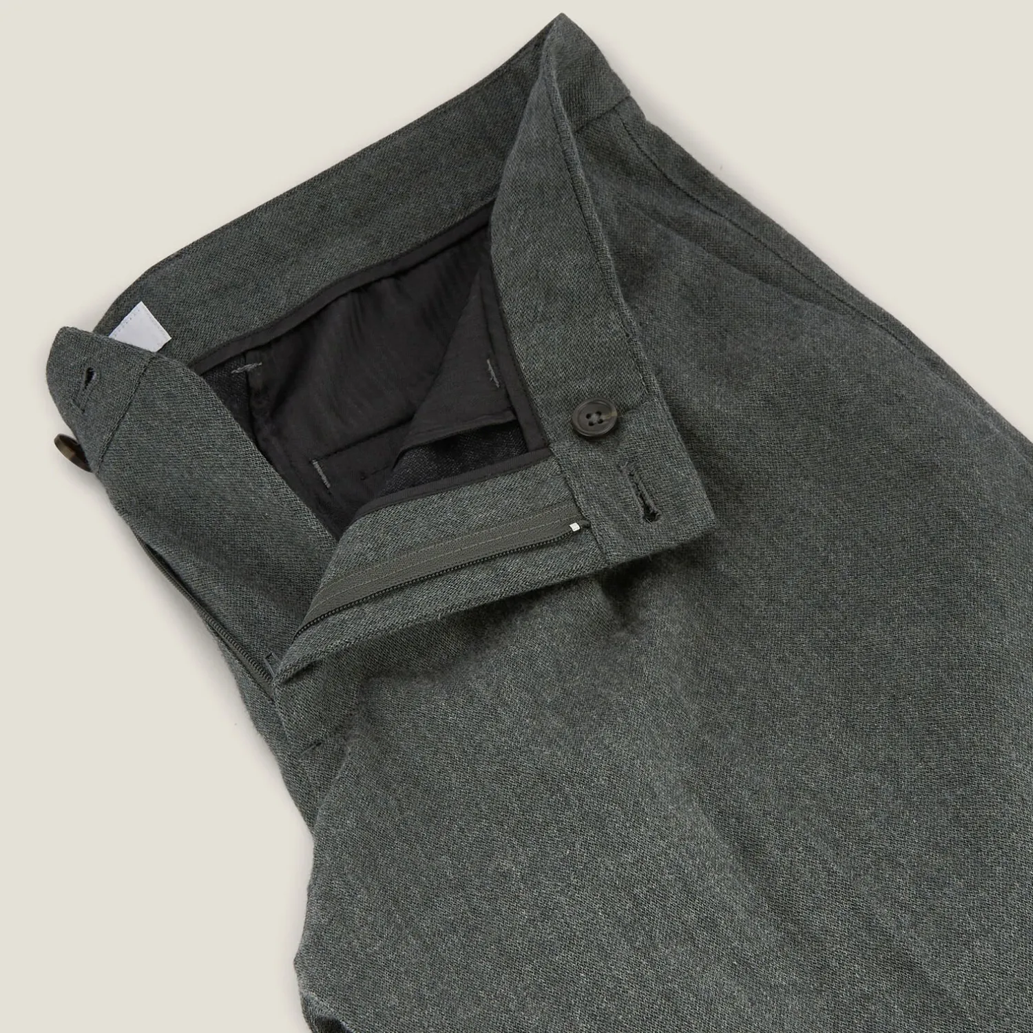 Jules Pantalon chino à plis flanelle- Pantalon Chino|Pantalon