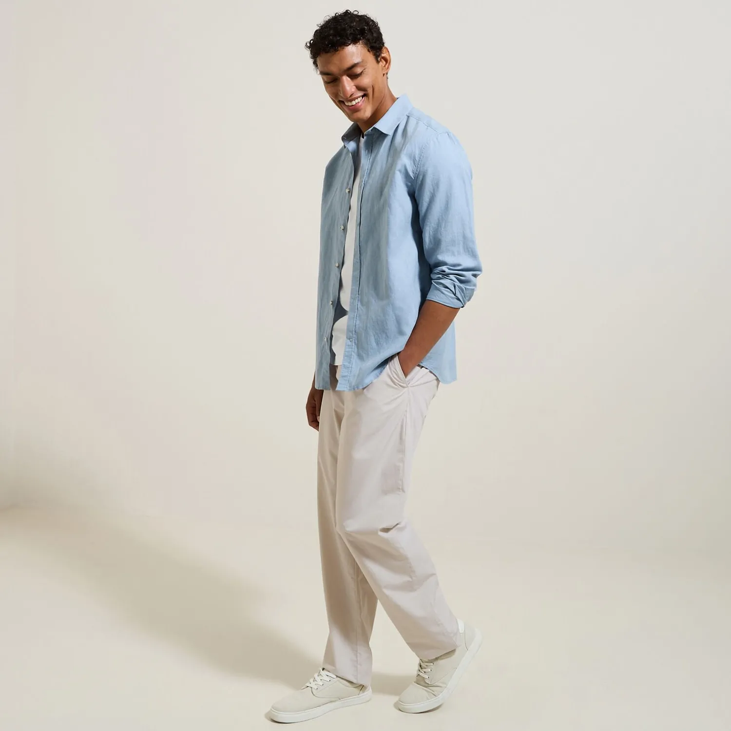 Jules Pantalon coupe relax uni- Pantalon Chino|Pantalon