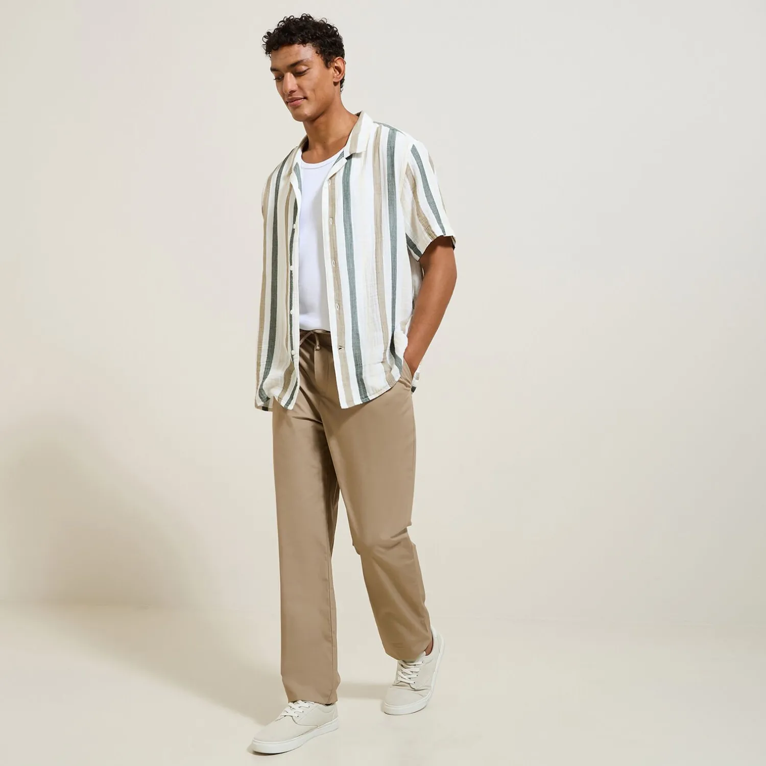 Jules Pantalon coupe relax uni- Pantalon Chino|Pantalon