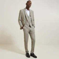 Jules Pantalon de costume contenant du lin slim- Collection Mariage|Costume Lin