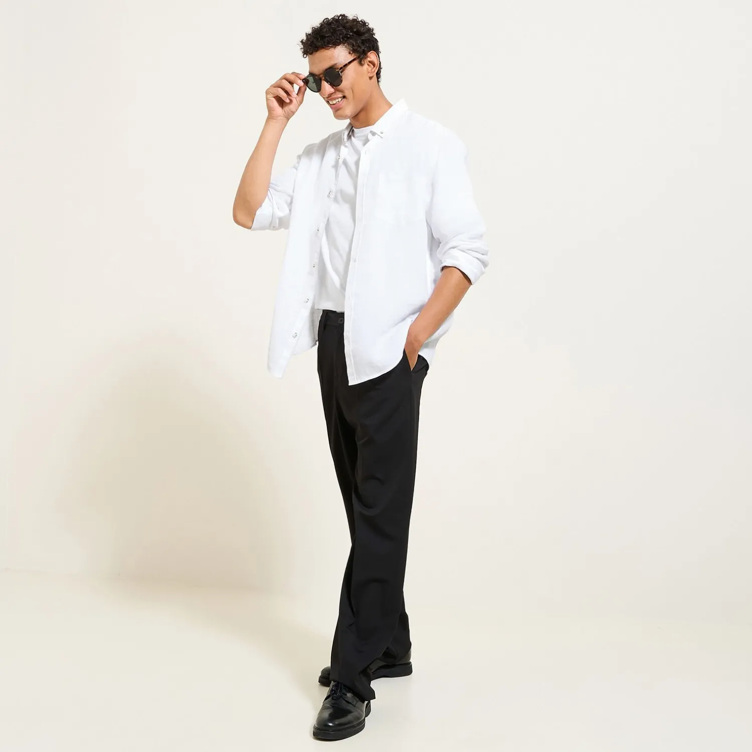 Jules Pantalon large à plis- Pantalon