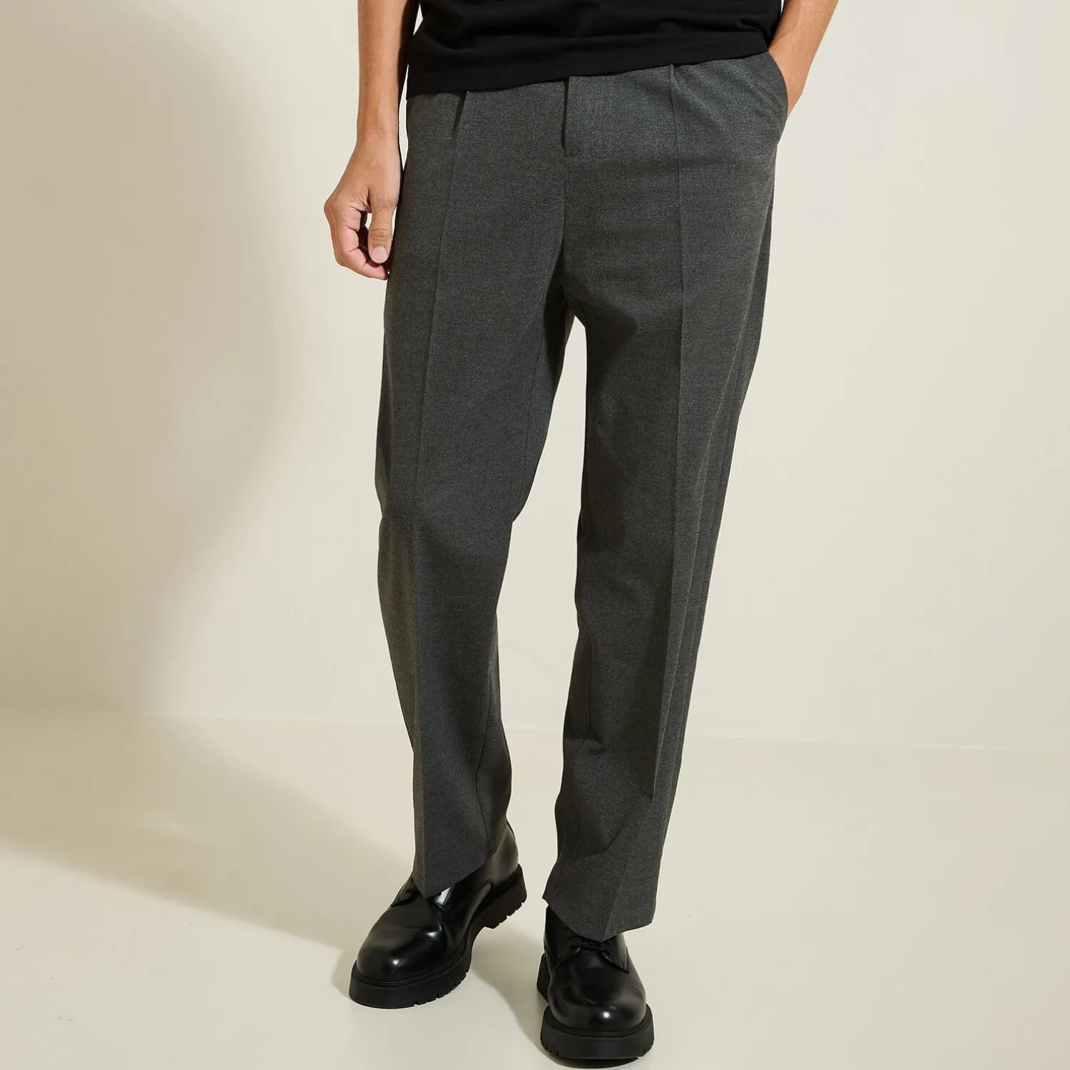 Jules Pantalon large à plis flanelle- Pantalon