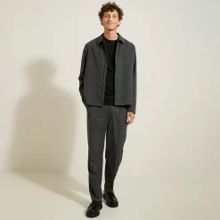 Jules Pantalon large à plis flanelle- Pantalon