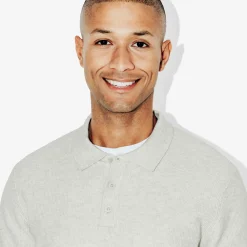 Jules Polo boutonné en maille texturée- Pull