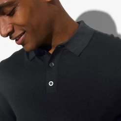 Jules Polo col boutonné en maille en laine de mérinos- Pull