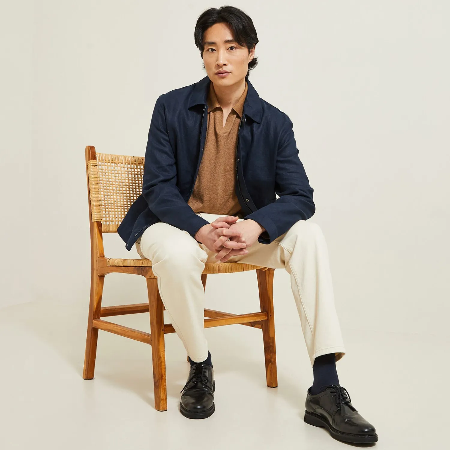 Jules Polo en maille col resort manches longues- Smart Casual|Pull