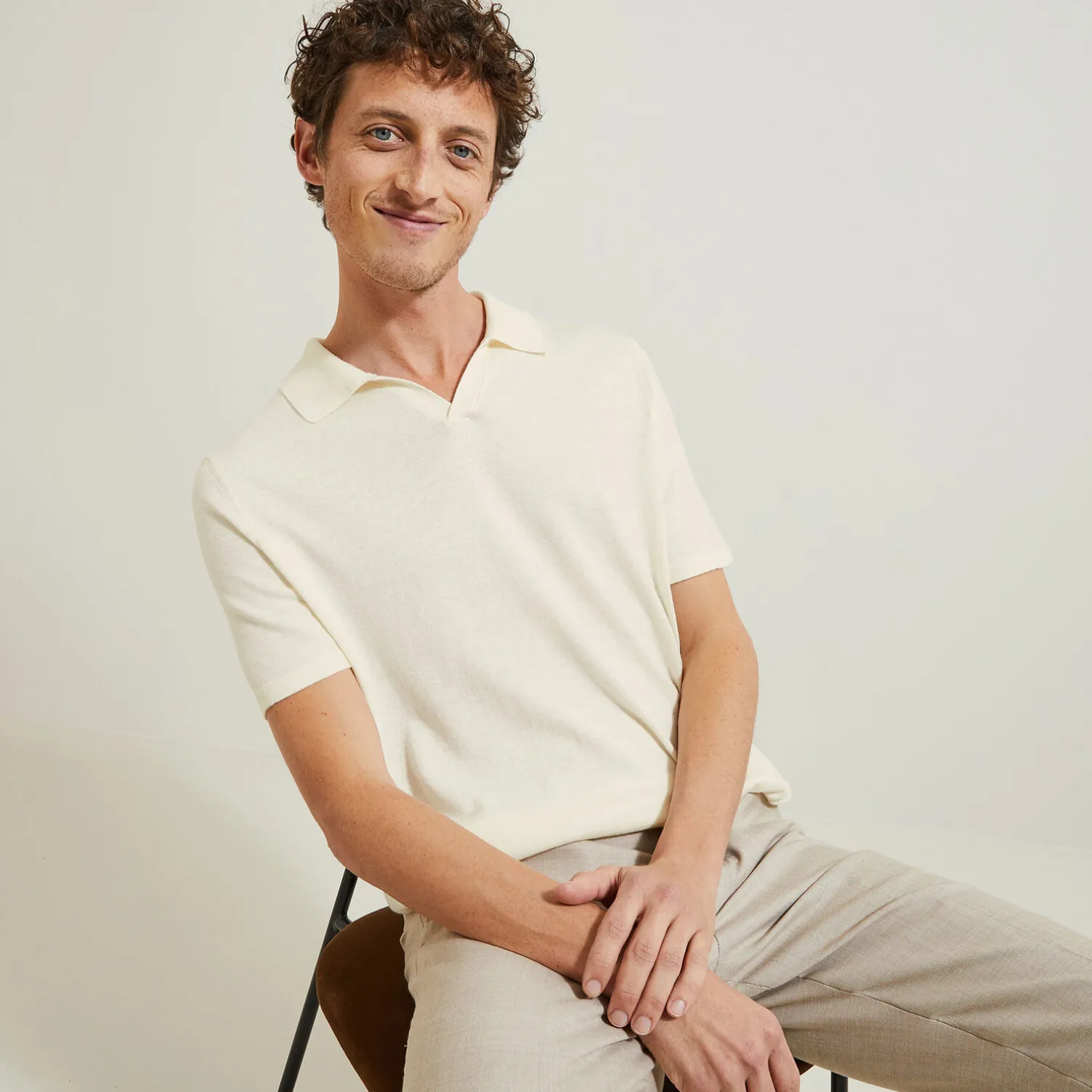 Jules Polo en maille col resort- Polo|Pull