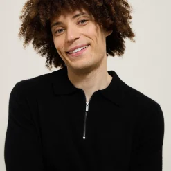 Jules Polo en maille col zippé- Pull