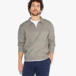 Jules Polo en maille zippé Performance by- Pull