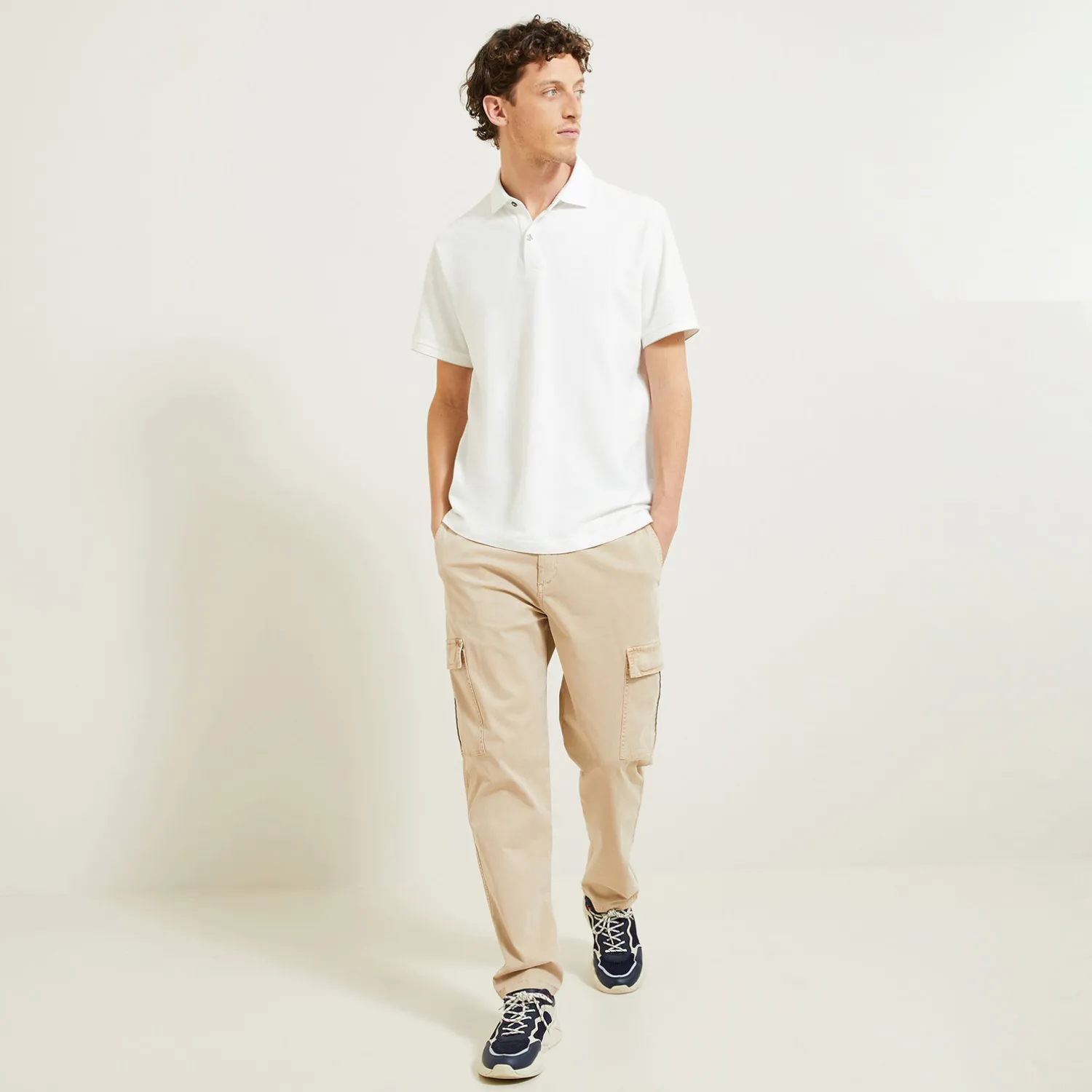 Jules Polo manches courtes chevron col italien- Polo