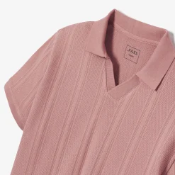 Jules Polo manches courtes col resort à lignes- Polo