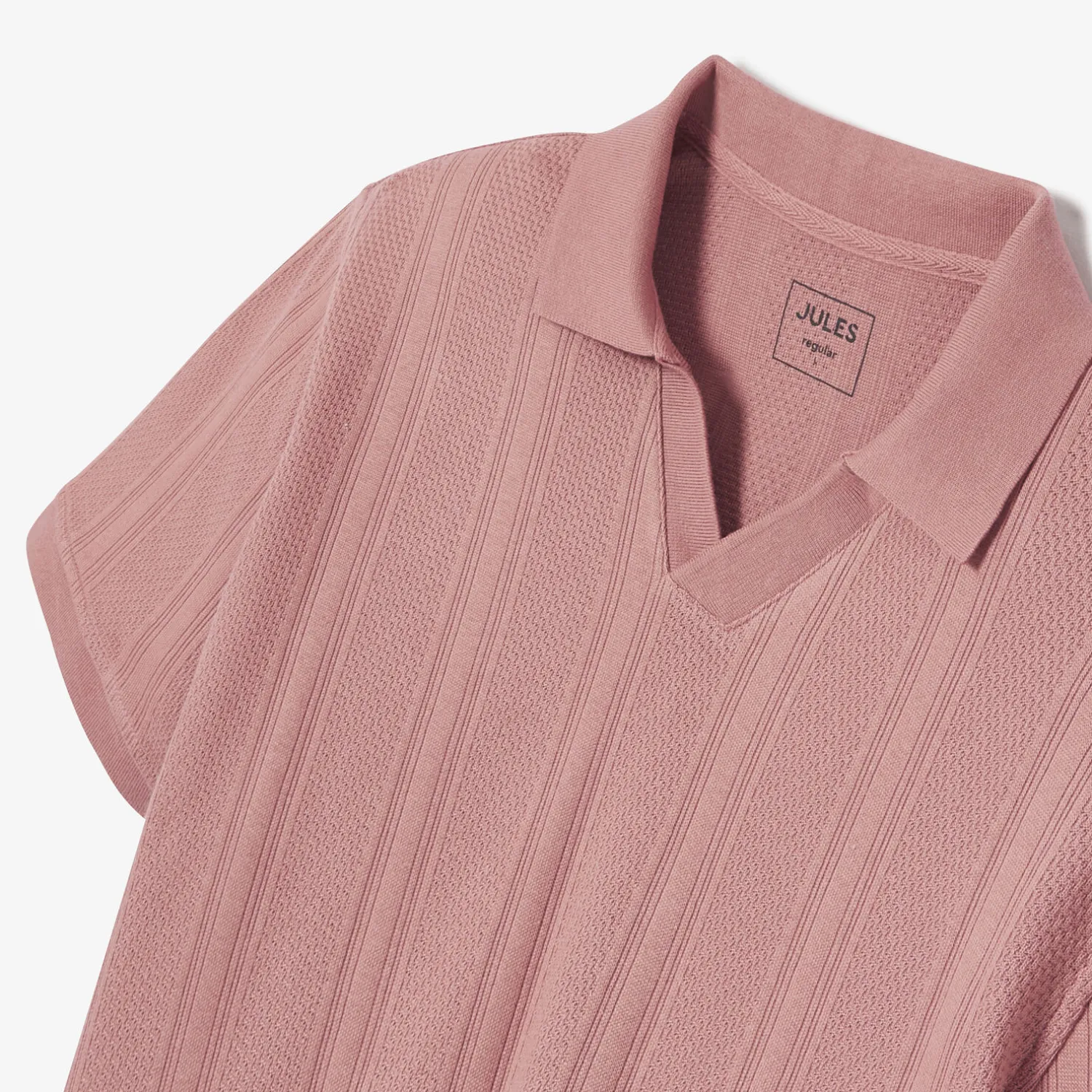 Jules Polo manches courtes col resort à lignes- Polo