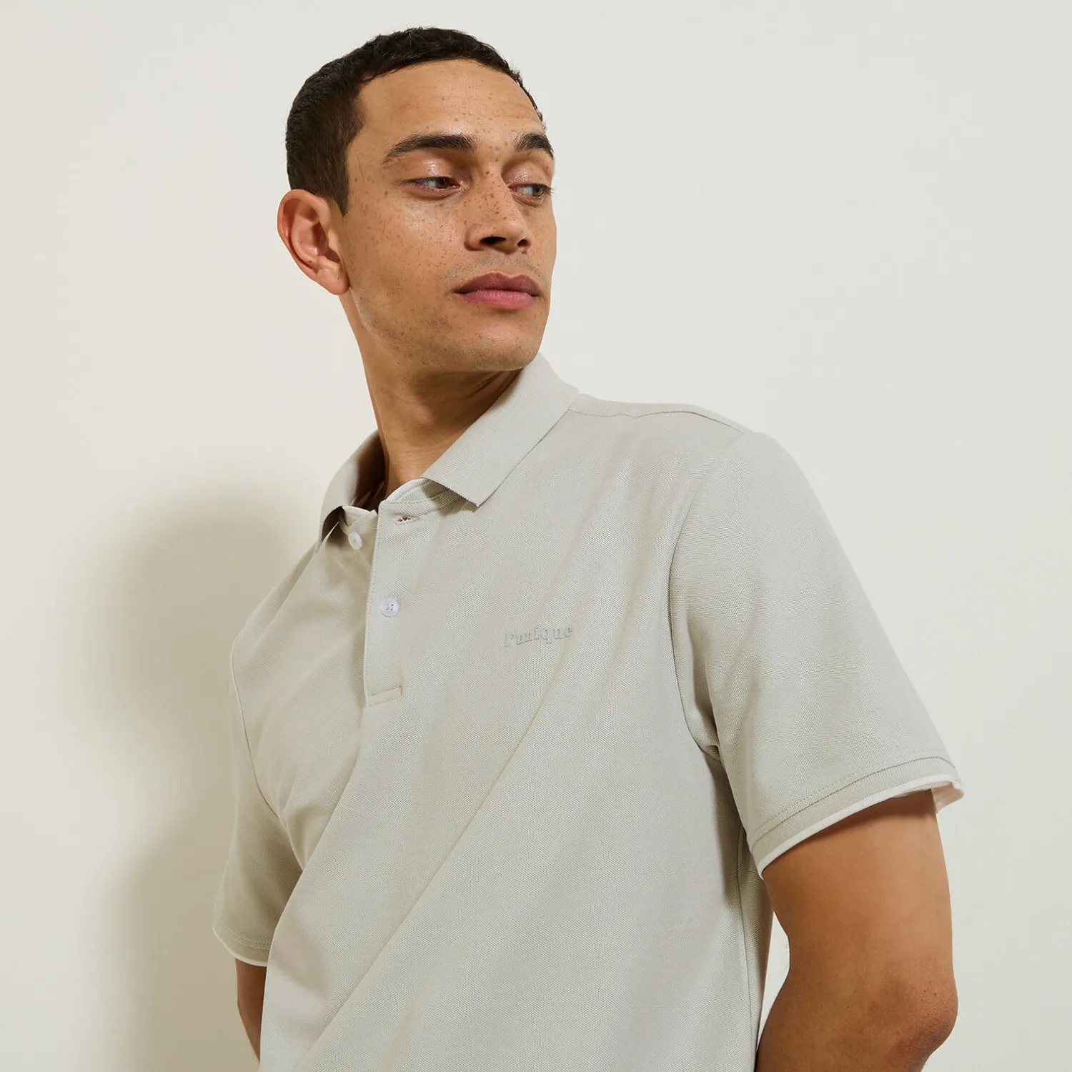 Jules Polo manches courtes fantaisie poitrine double col- Polo