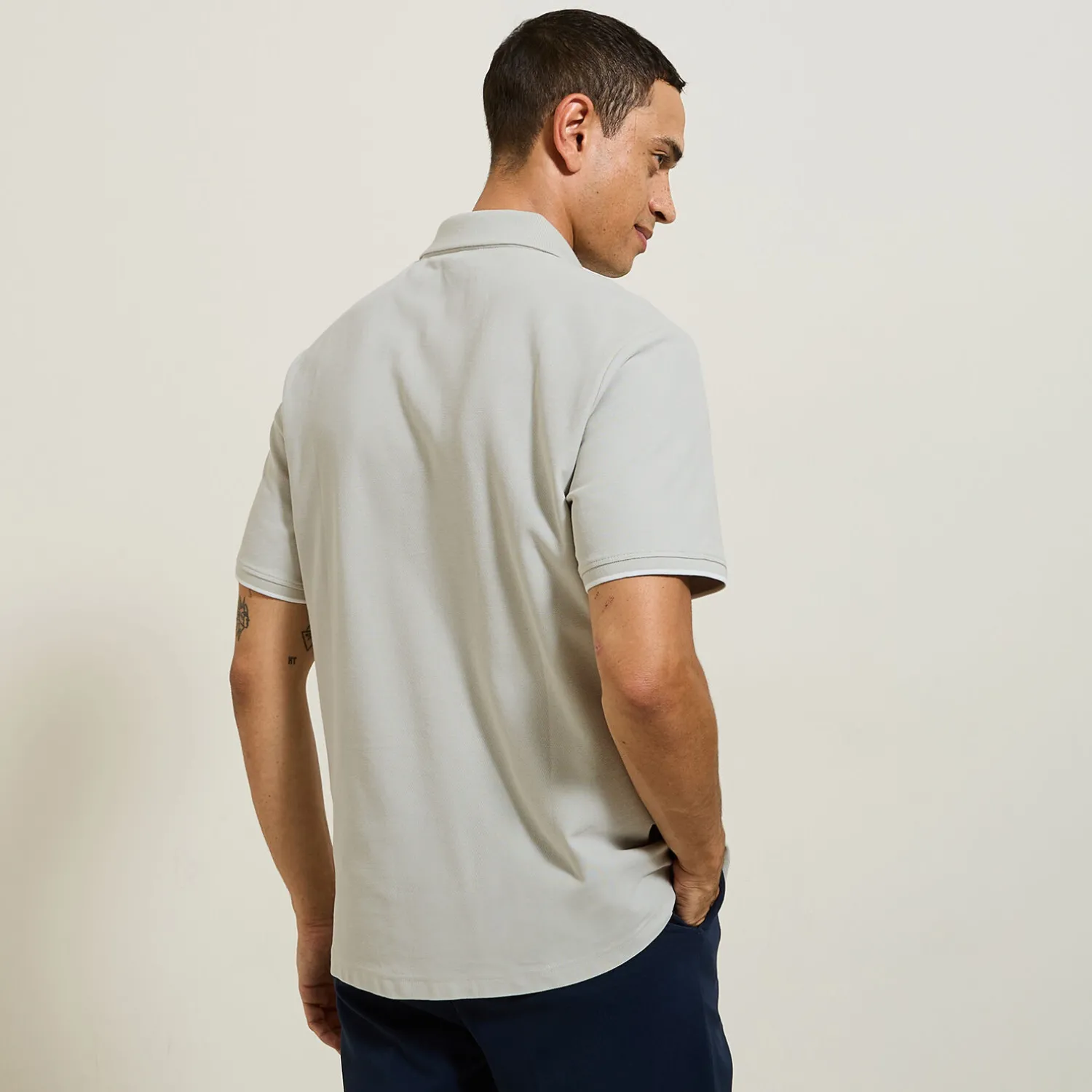 Jules Polo manches courtes fantaisie poitrine double col- Polo