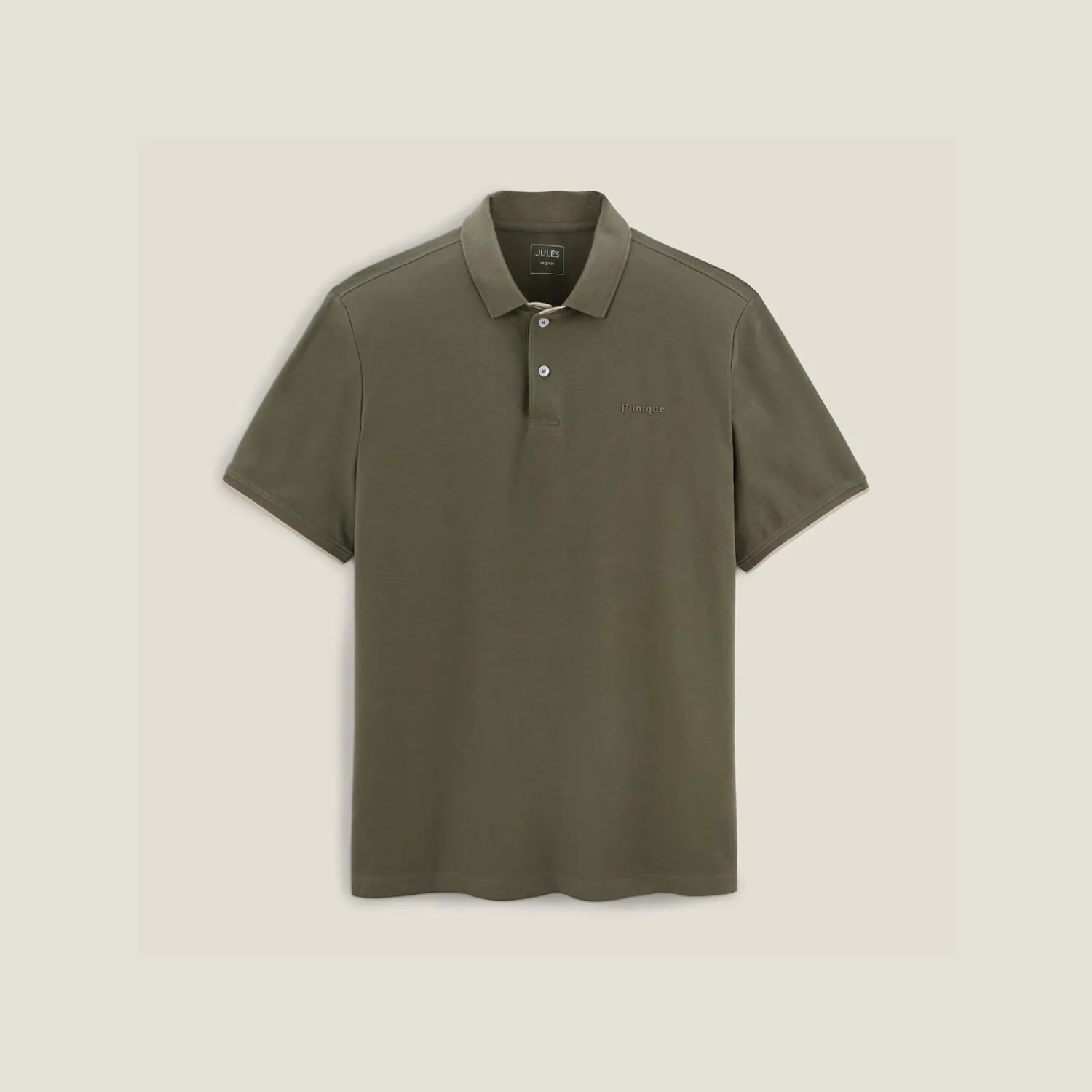 Jules Polo manches courtes fantaisie poitrine double col- Polo