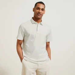 Jules Polo manches courtes imprimé col italien jersey- Polo