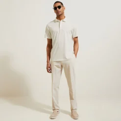 Jules Polo manches courtes imprimé col italien jersey- Polo