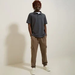 Jules Polo manches courtes relax uni texturé- Smart Casual|Polo