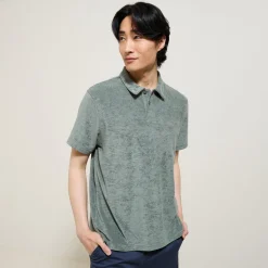 Jules Polo manches courtes relax uni matière éponge- Smart Casual|Polo