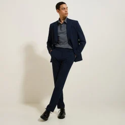 Jules Polo manches courtes slim uni col italien- Smart Casual|Polo