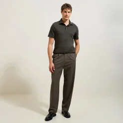 Jules Polo manches courtes slim uni col italien- Smart Casual|Polo