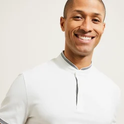 Jules Polo manches courtes slim uni col mao piqué- Polo