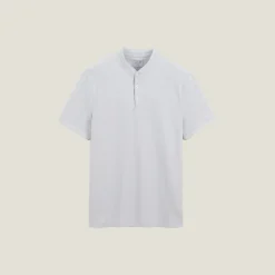 Jules Polo manches courtes slim uni col mao piqué- Polo