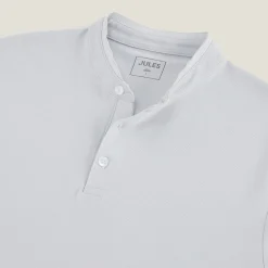 Jules Polo manches courtes slim uni col mao piqué- Polo