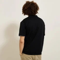 Jules Polo manches courtes texturé col zippé- Smart Casual|Polo