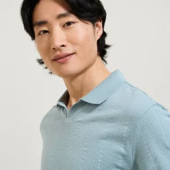 Jules Polo manches courtes texturé col resort- Polo